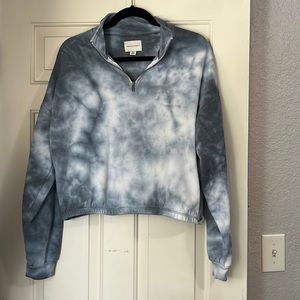 American Eagle Tie-dye quarter zip sweater